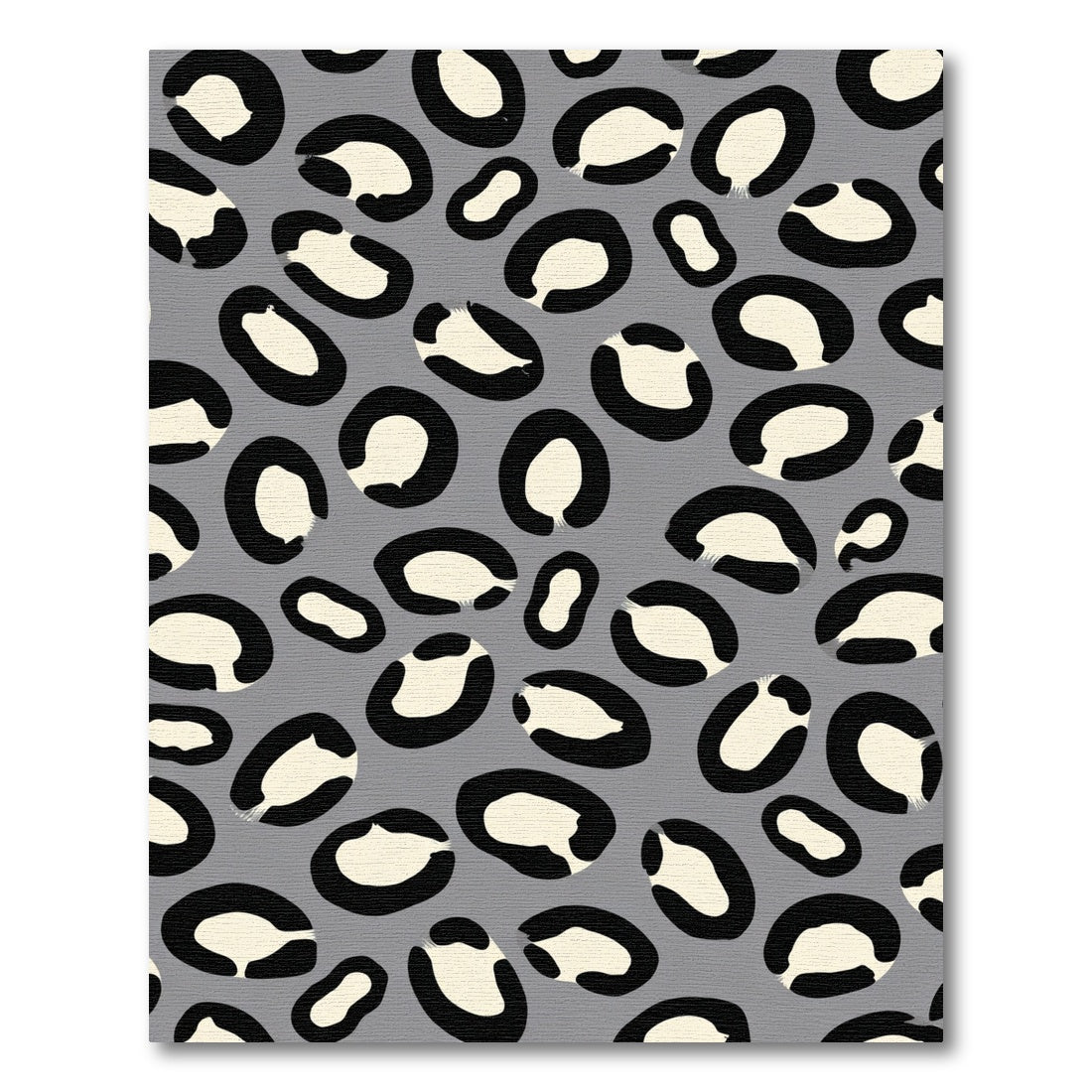 Modern Gray Leopard Spots Contemporary Rug