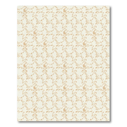 Cream Beige Watercolor Vine Runner Rug