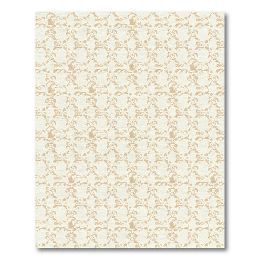 Cream Beige Watercolor Vine Runner Rug