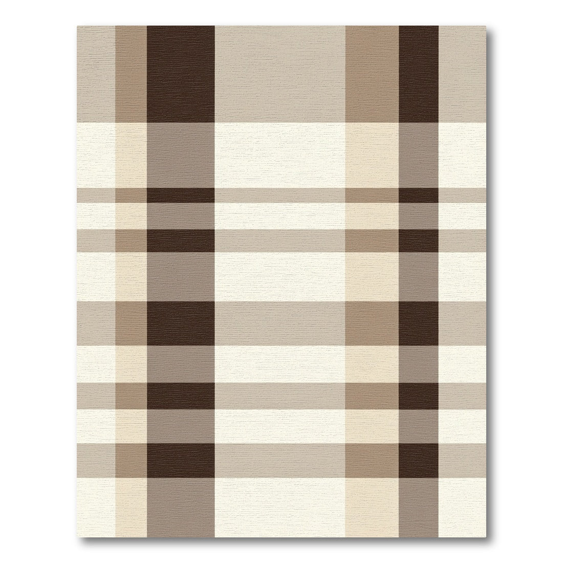Earthy Tone Plaid Checkered Rug