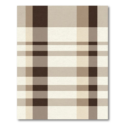 Earthy Tone Plaid Checkered Rug