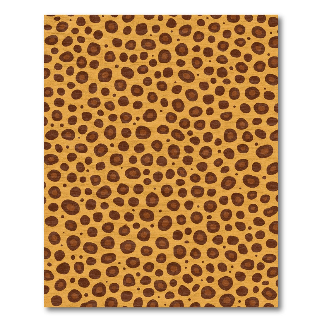 Golden Brown Spotted Wild Cat Hide Rug