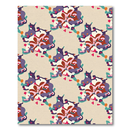 Vibrant Abstract Bloom Medallion Rug