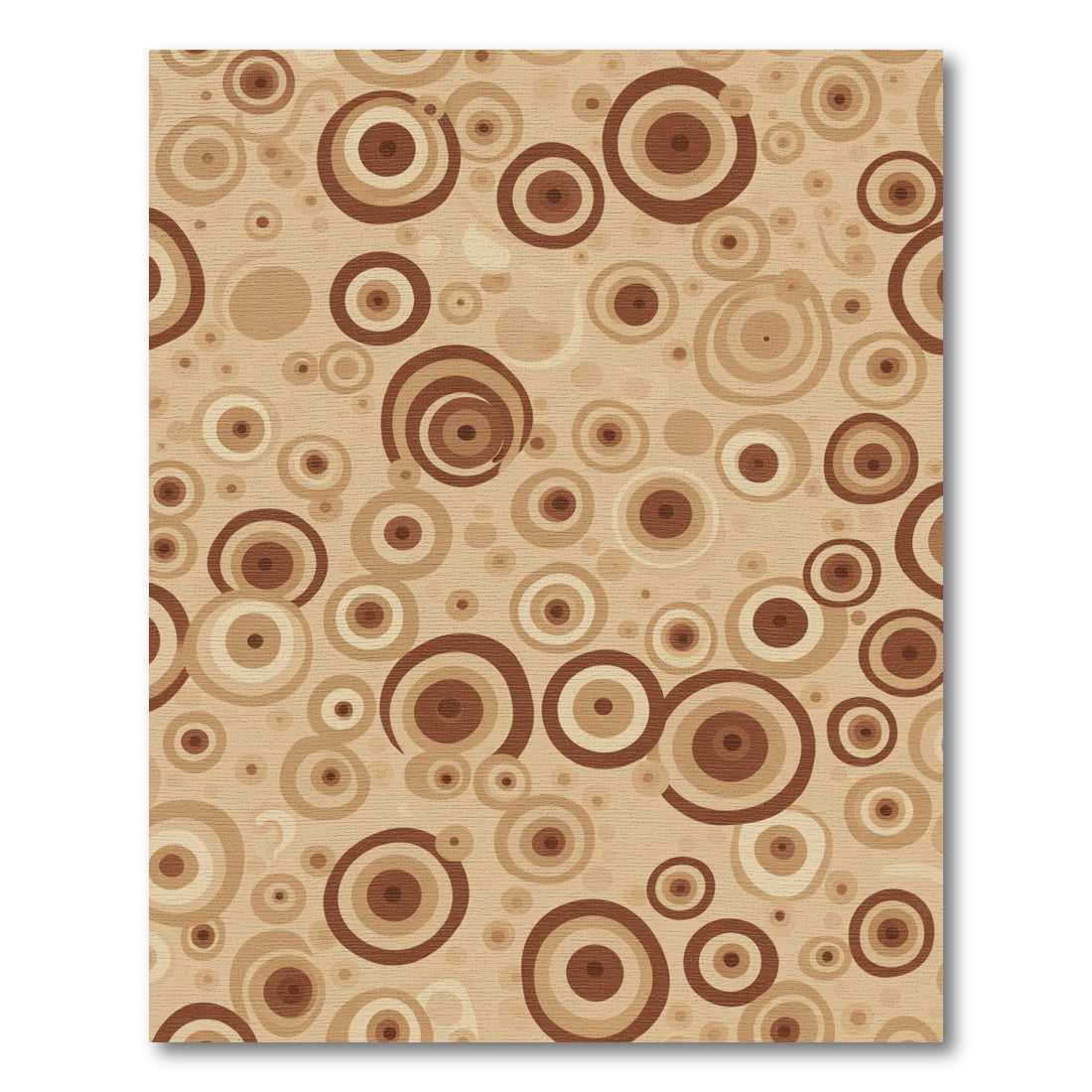 Earth Tones Concentric Circles Rug