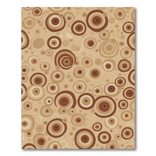 Earth Tones Concentric Circles Rug