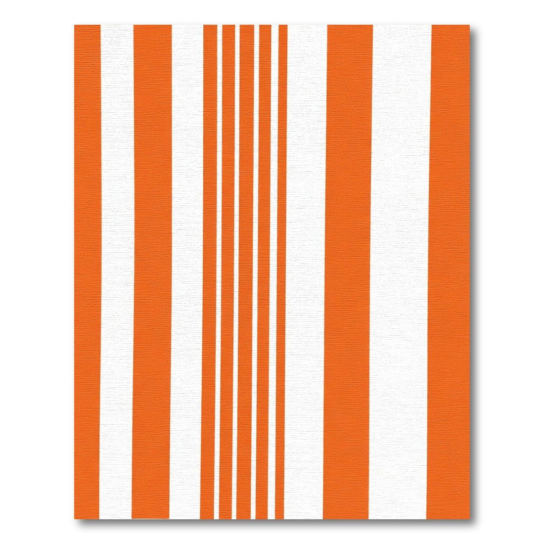 Vibrant Orange White Stripe Composition Rug