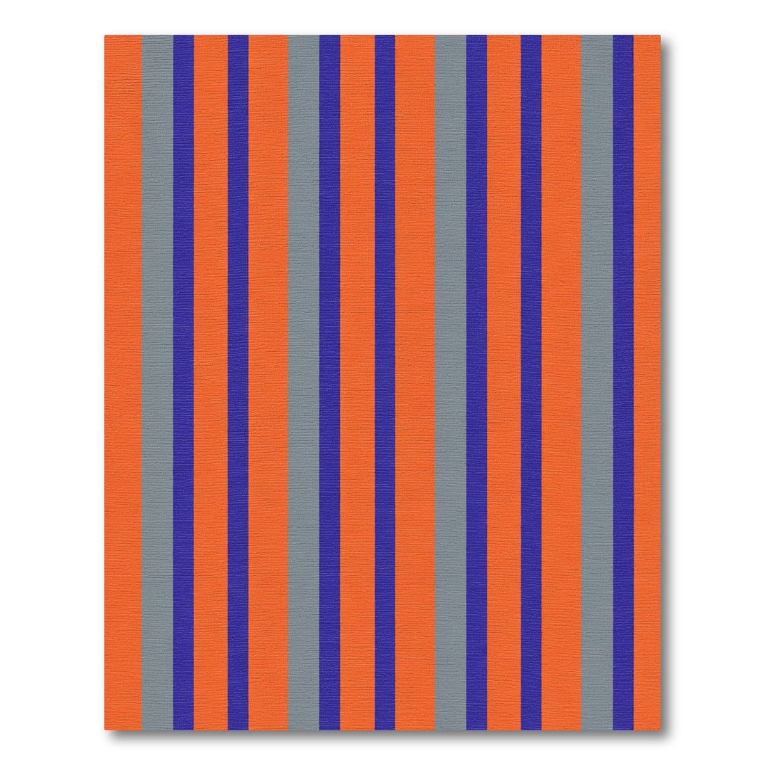 Bold Orange Blue Gray Stripes Rug