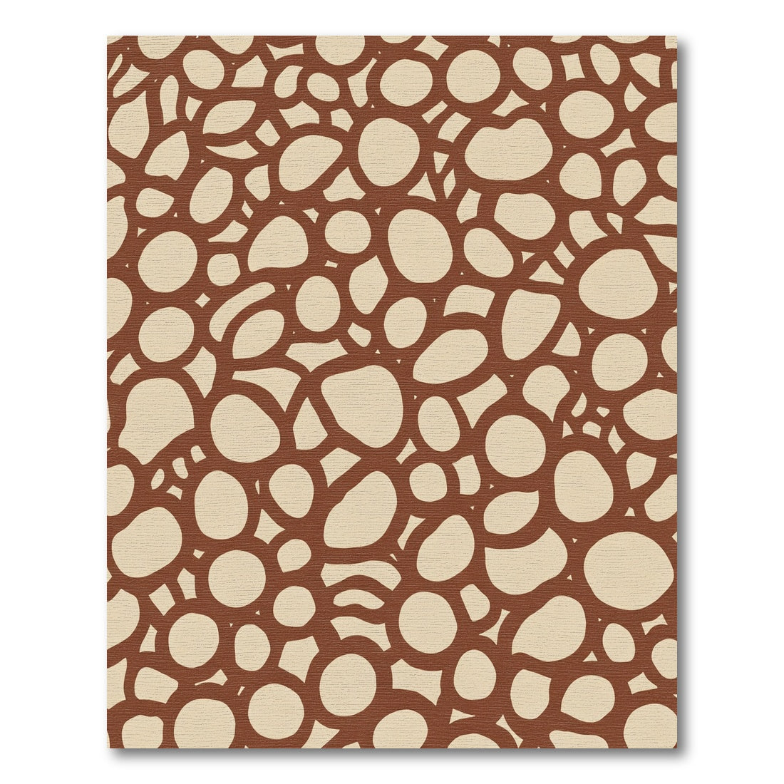 Brown Cream Organic Pebble Rug
