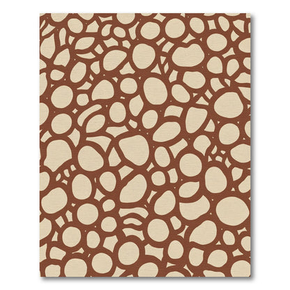 Brown Cream Organic Pebble Rug