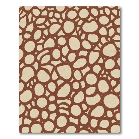 Brown Cream Organic Pebble Rug