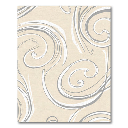 Cream Swirl Abstract Strokes Rug