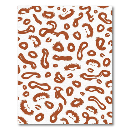 Rustic Brown Animal Spot Abstract Rug