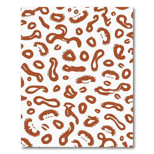 Rustic Brown Animal Spot Abstract Rug