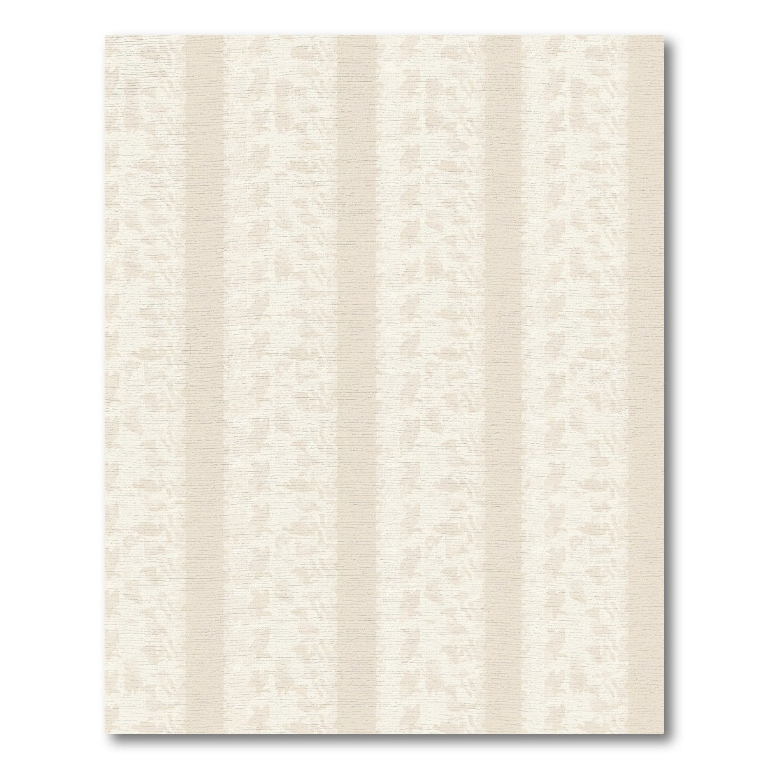 Cream Striped Abstract Floral Rug
