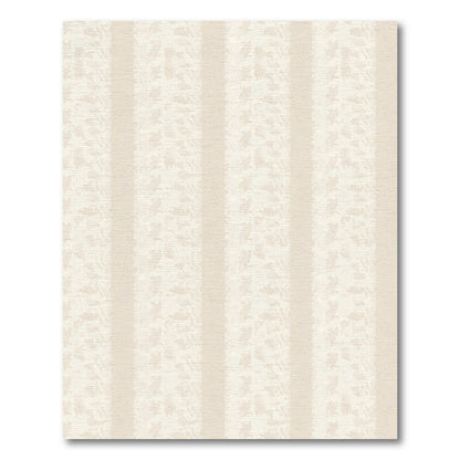 Cream Striped Abstract Floral Rug