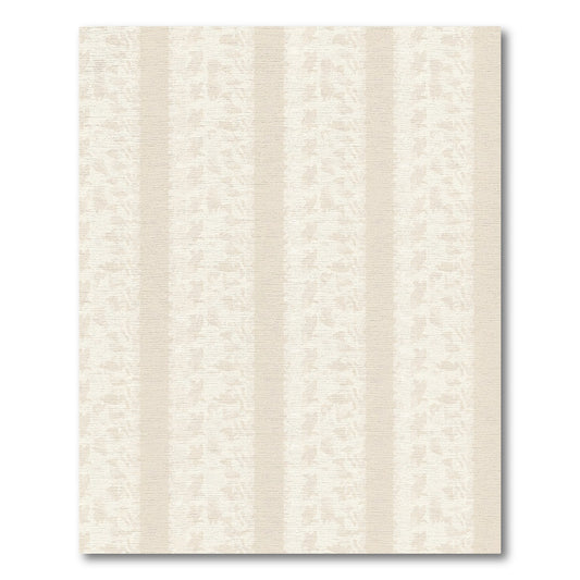 Cream Striped Abstract Floral Rug