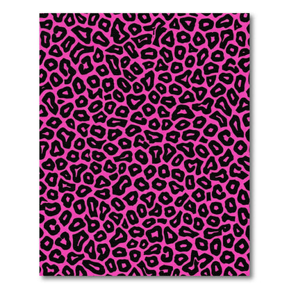 Bold Pink Leopard Spot Print Rug