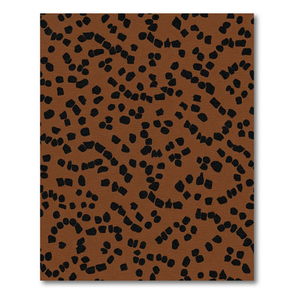 Brown Black Scattered Chunks Rug