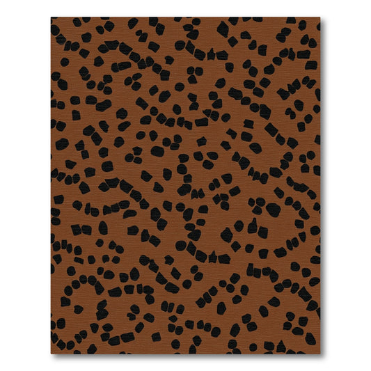 Brown Black Scattered Chunks Rug