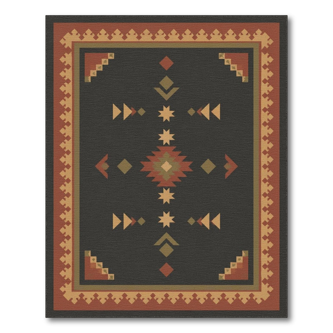 Southwestern Geometric Brown and Tan Area Rug