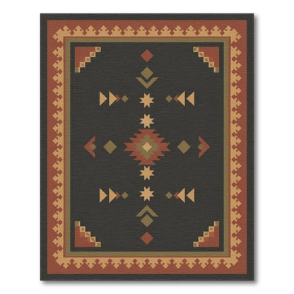 Southwestern Geometric Brown and Tan Area Rug