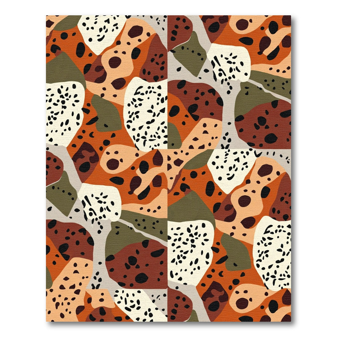 Terra Cotta Abstract Organic Shapes Rug