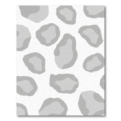 Abstract Gray Organic Spots Rug