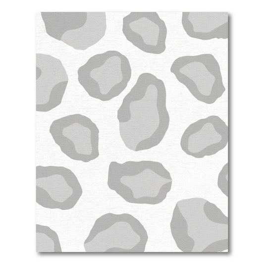 Abstract Gray Organic Spots Rug