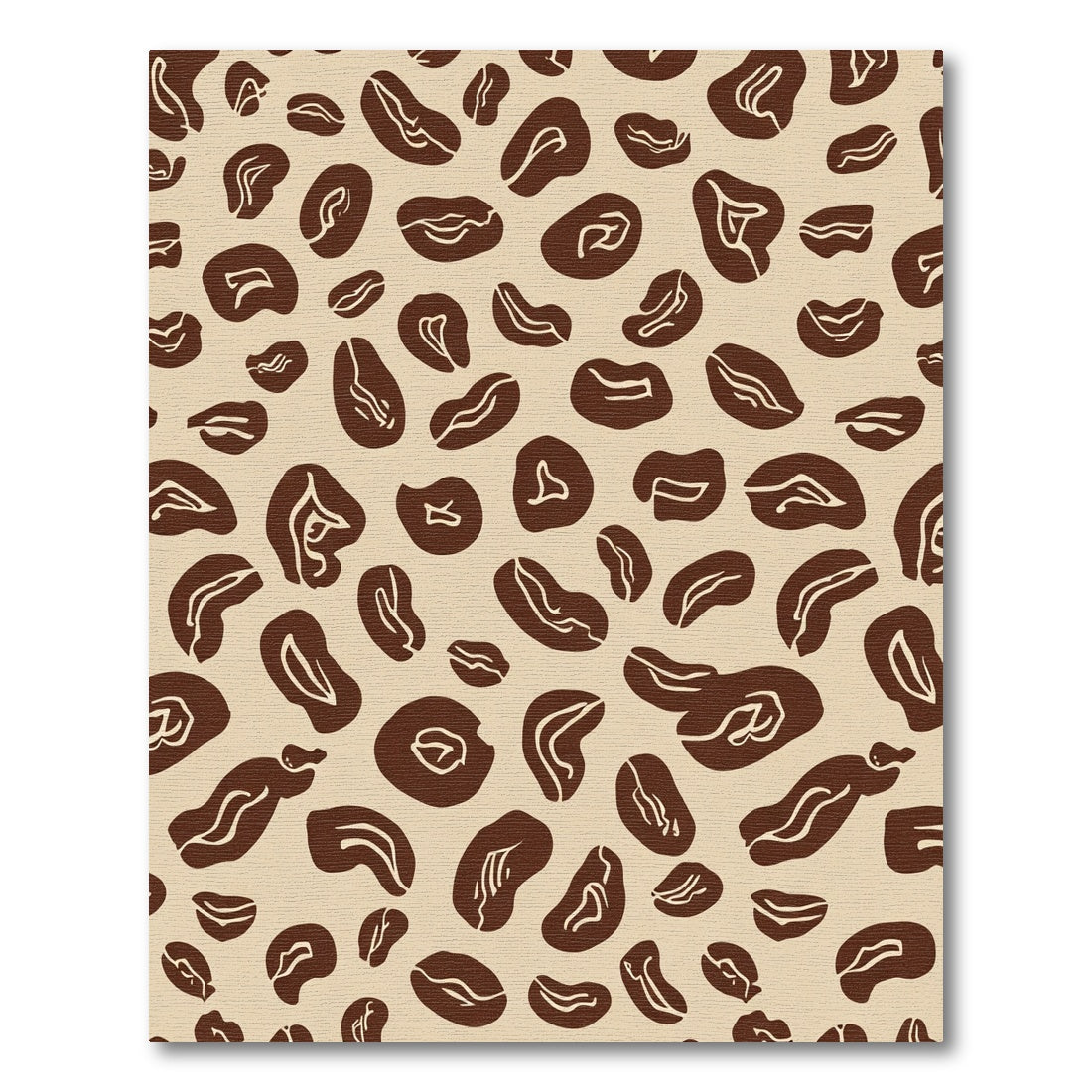 Brown Coffee Bean Organic Scattered Rug
