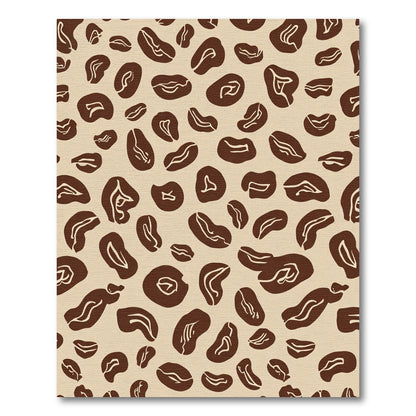 Brown Coffee Bean Organic Scattered Rug