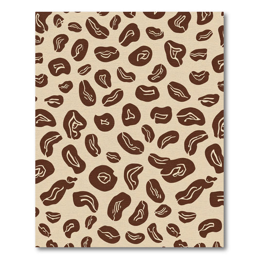Brown Coffee Bean Organic Scattered Rug