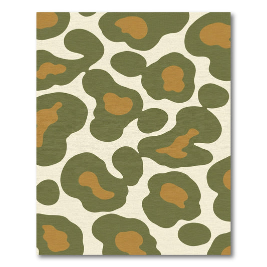 Abstract Olive Tan Spots Rug