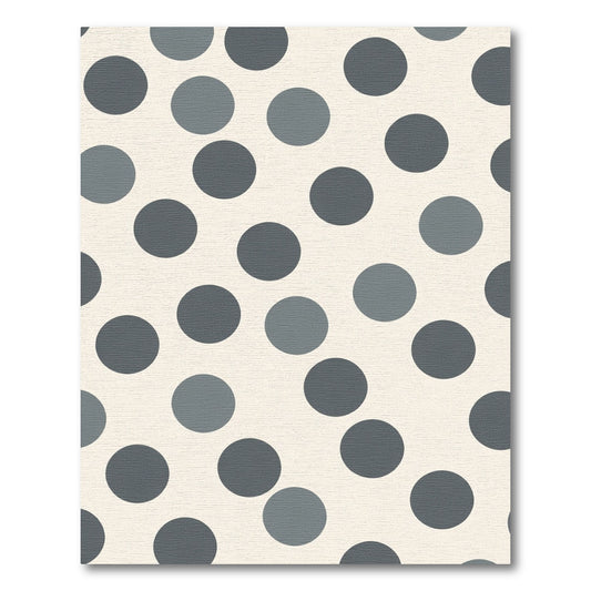 Neutral Gray Polka Dot Accent Rug