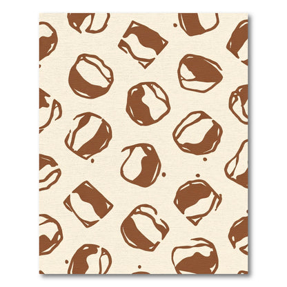 Brown Beige Abstract Organic Shapes Rug