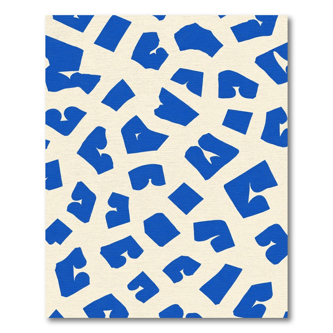 Bold Blue Organic Shapes Rug