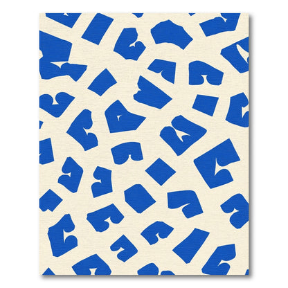Bold Blue Organic Shapes Rug