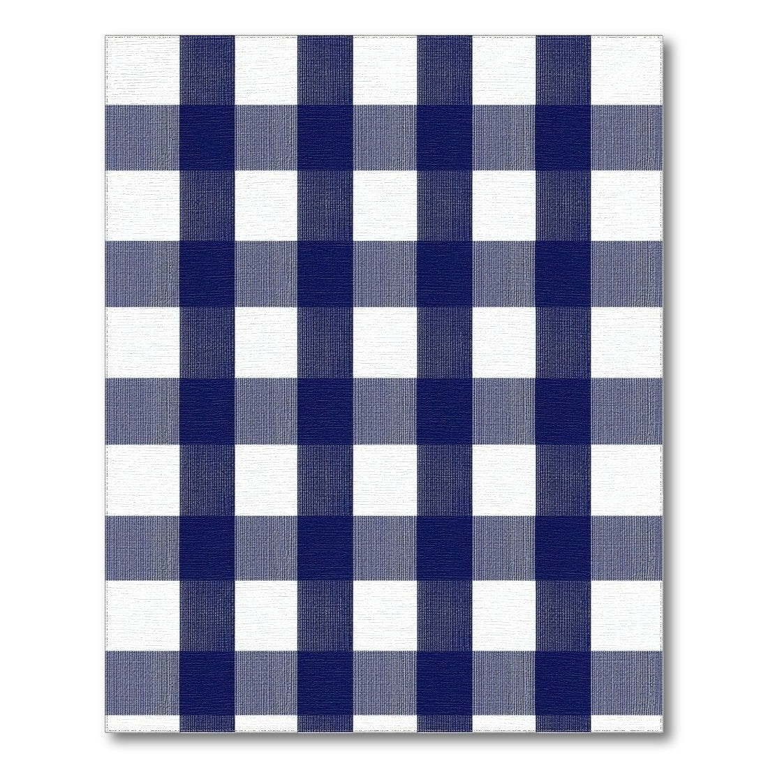 Washable Geometric Modern Navy Blue Checkered Washable Area Rug