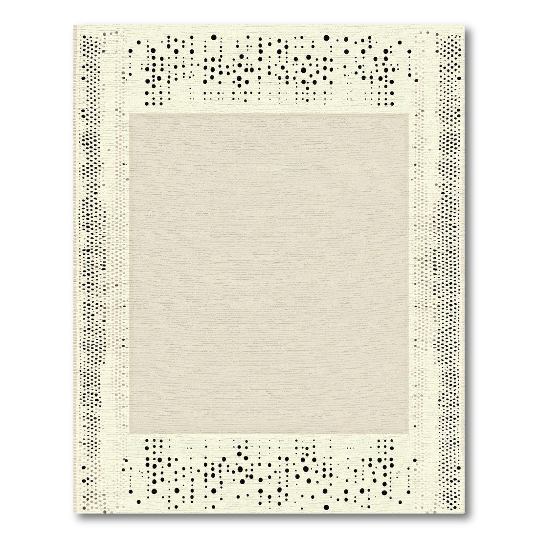 Minimalist Speckled Border Cream Square Rug