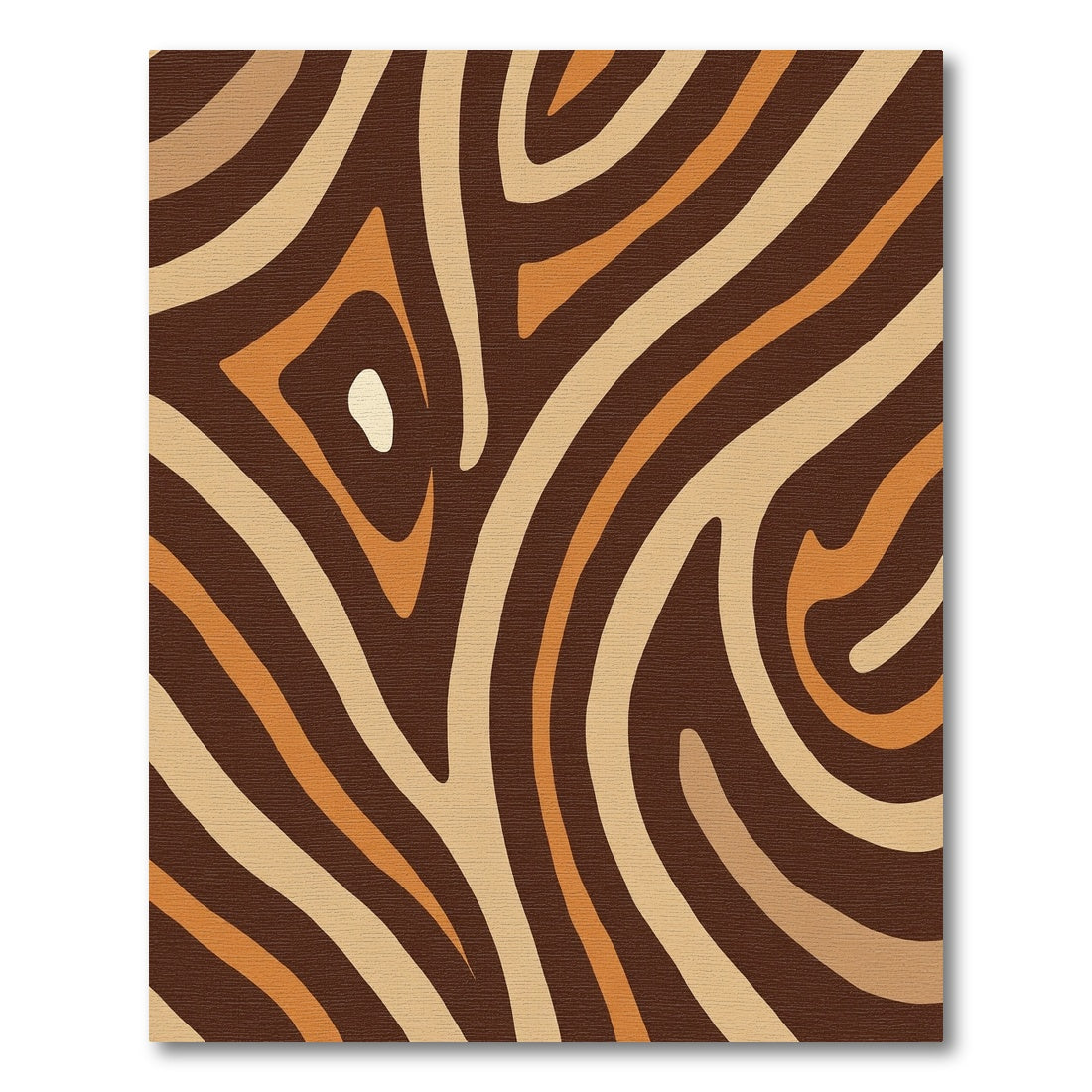 Earthy Organic Swirl Stripes Rug