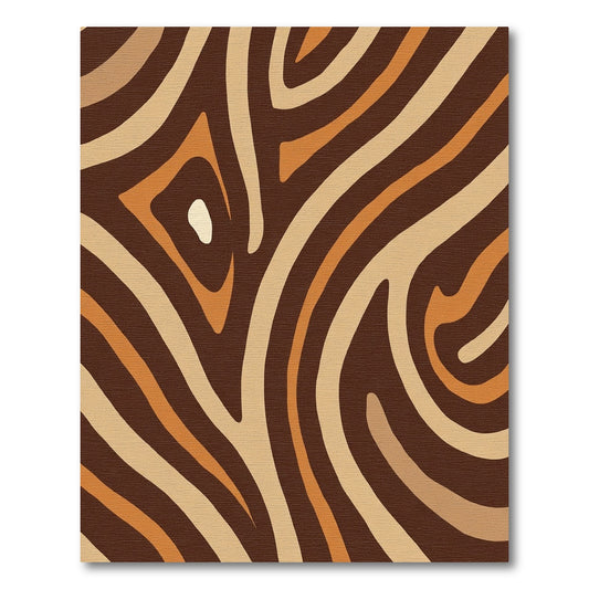 Earthy Organic Swirl Stripes Rug
