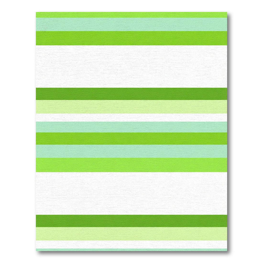Earthy Green Horizontal Stripe Accent Rug