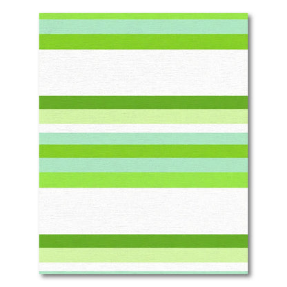 Earthy Green Horizontal Stripe Accent Rug