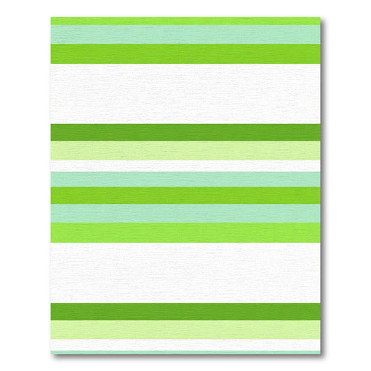 Earthy Green Horizontal Stripe Accent Rug