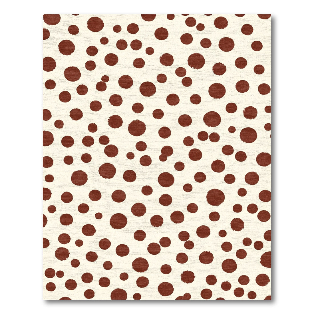 Rich Brown Polka Dots Scattered Rug