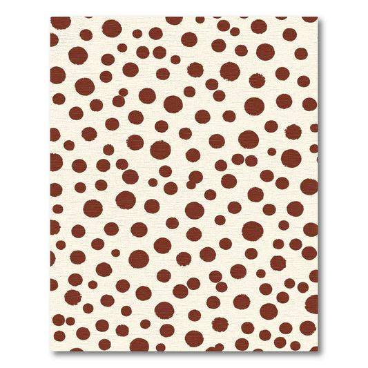 Rich Brown Polka Dots Scattered Rug