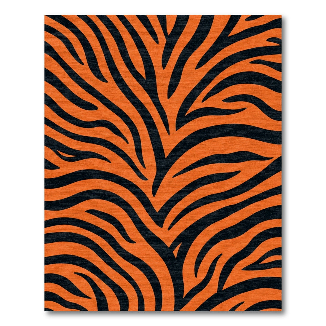 Bold Orange Black Zebra Stripe Rug