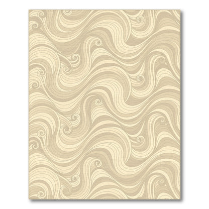 Beige Swirl Wave Abstract Area Rug