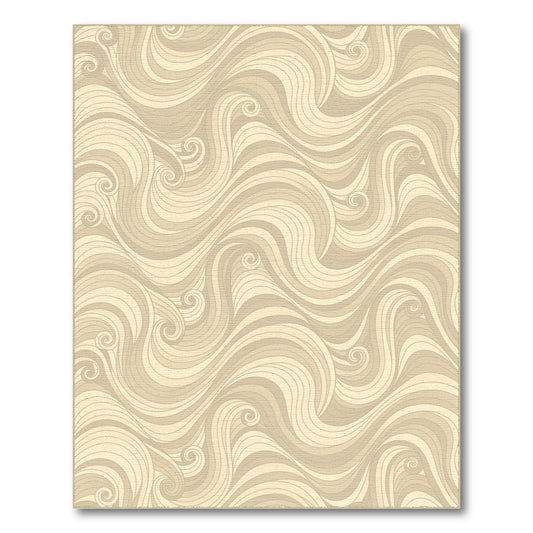 Beige Swirl Wave Abstract Area Rug