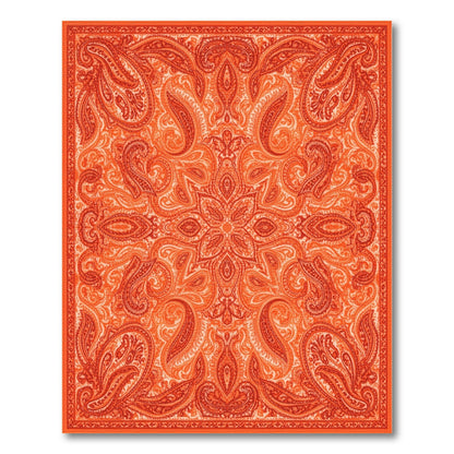 Orange Paisley Vintage Area Rug