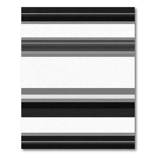 Monochromatic Striped Horizontal Lines Rug